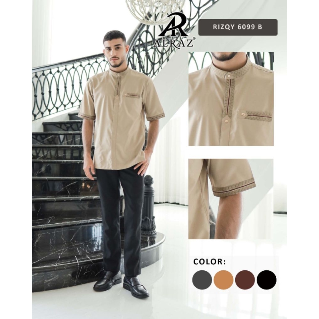BAJU KOKO ALRAZ TANGAN PENDEK