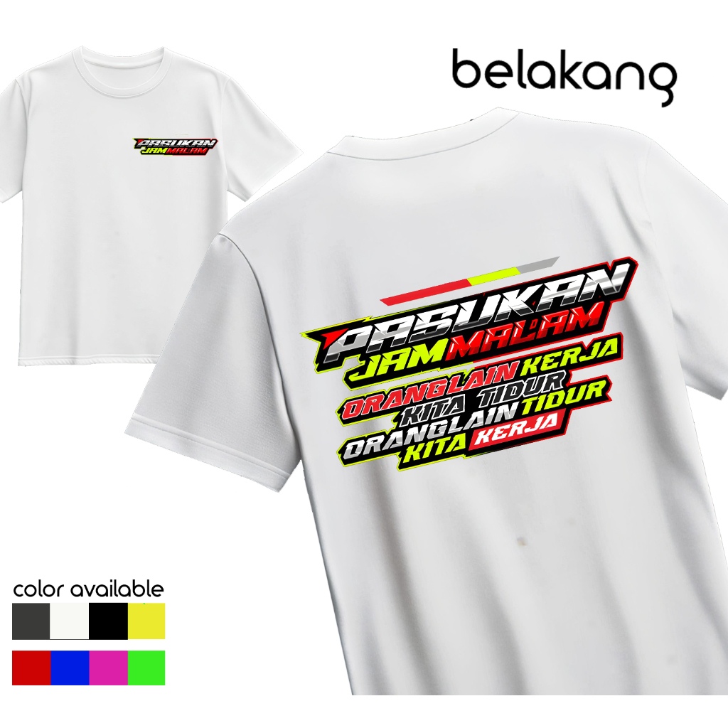 kaos distro premium pejuang malam kaos unisex high quality