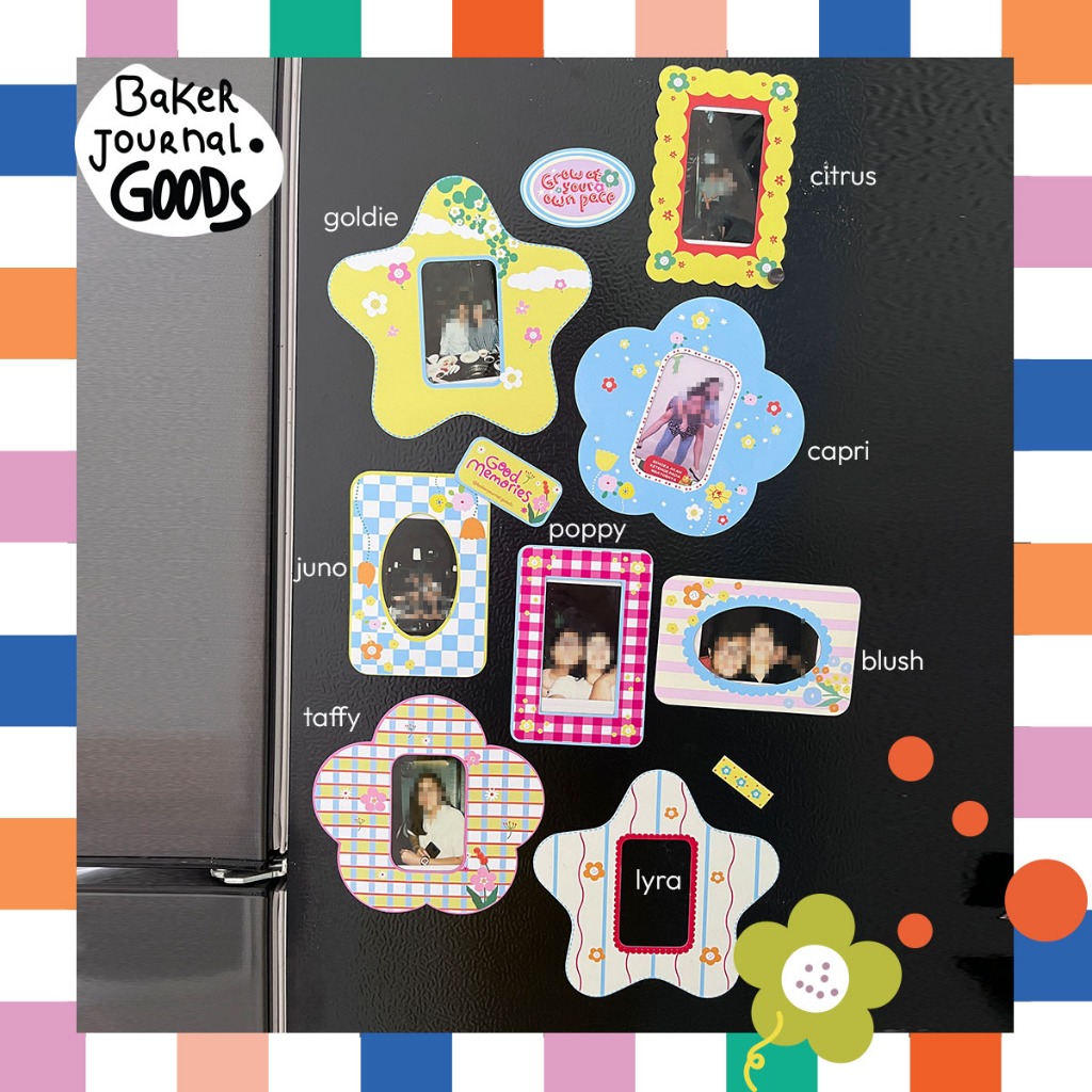 Magnet Photo Frame - Photo Frame - Hiasan Foto Aesthetic–Ilustrasi Original Unik baker Journal goods