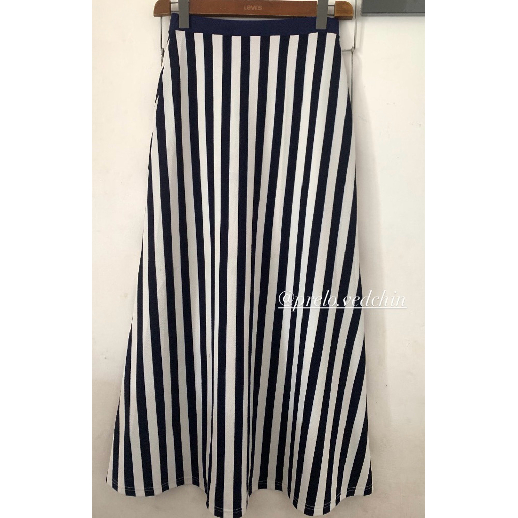[PL] ROK PANJANG MOTIF WANITA - SALUR NAVY
