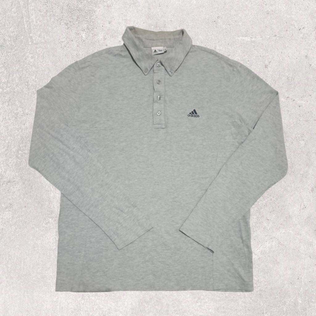 POLO SHIRT LONG SLEEVE BY ADIDAS GREY SECOND ORIGINAL
