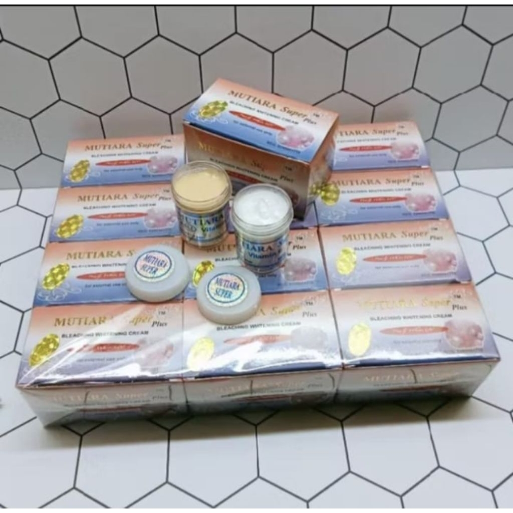 Cream Mutiara Pink Super Set Ori Lusinan