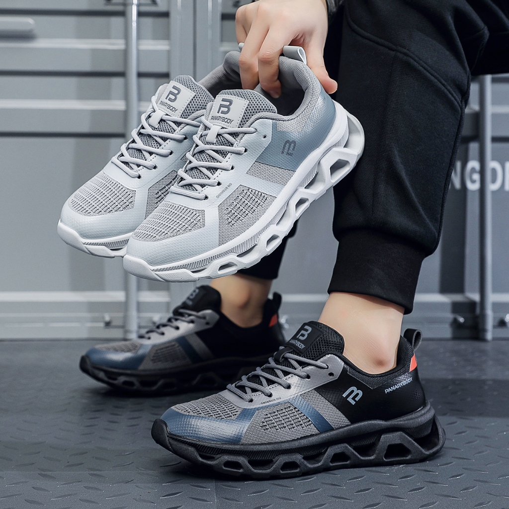 PANARYBODY Sepatu Cowok Terbaru Sneakers Pria Sol Model Keren Unik Sepatu Lentur 2 Warna Netral QNR3