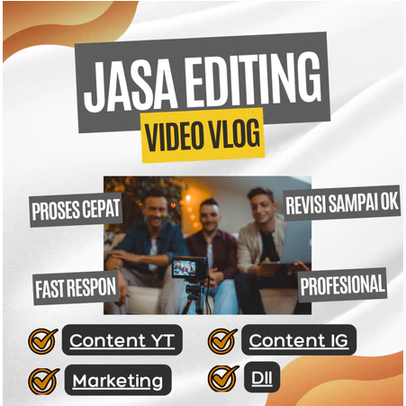 JASA EDIT VIDEO VLOG UNTUK CONTENT YT, ICONTENT INSTAGRAM, MARKETING, DLL