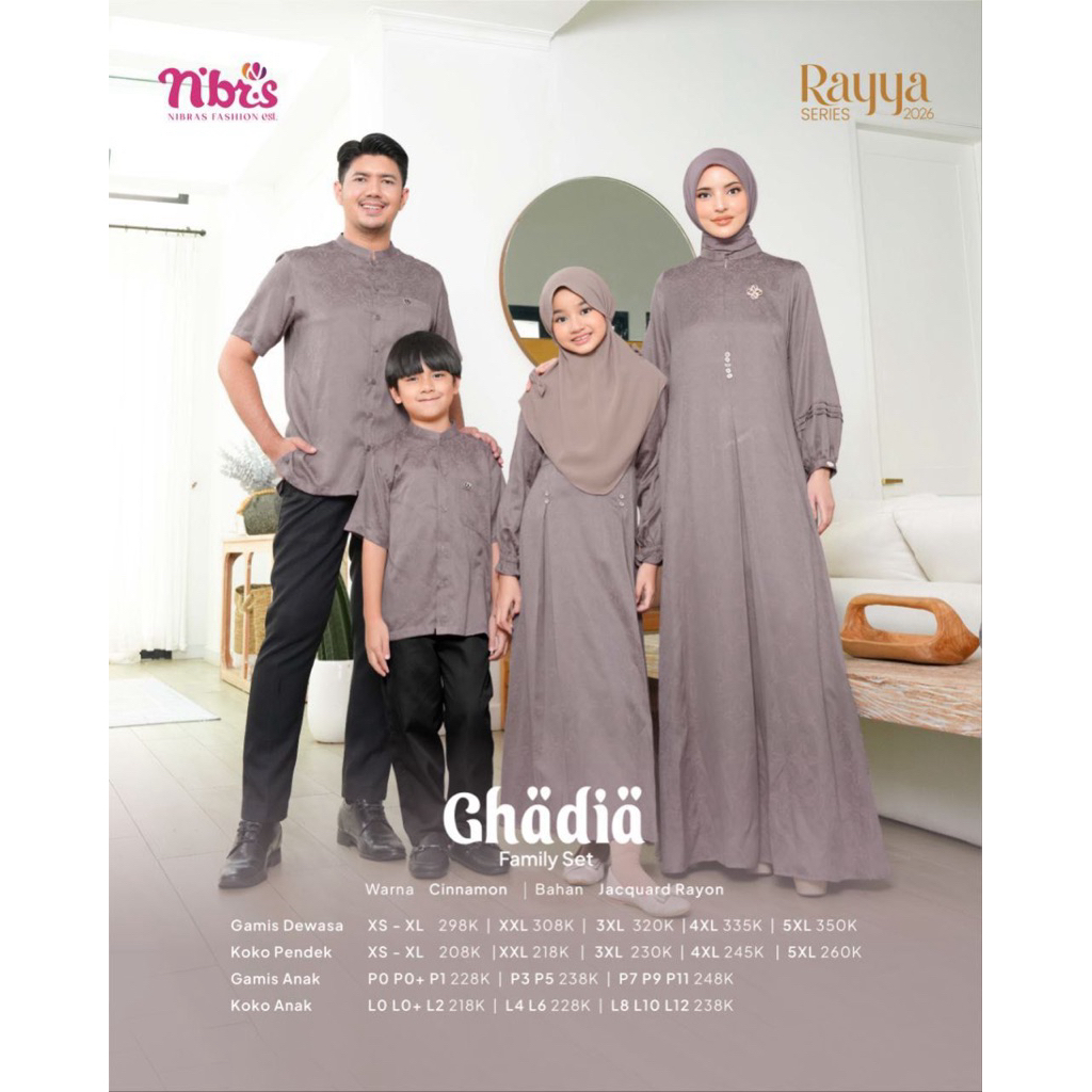 NIBRAS RAYYA GHADIA FAMILY SET CINNAMON