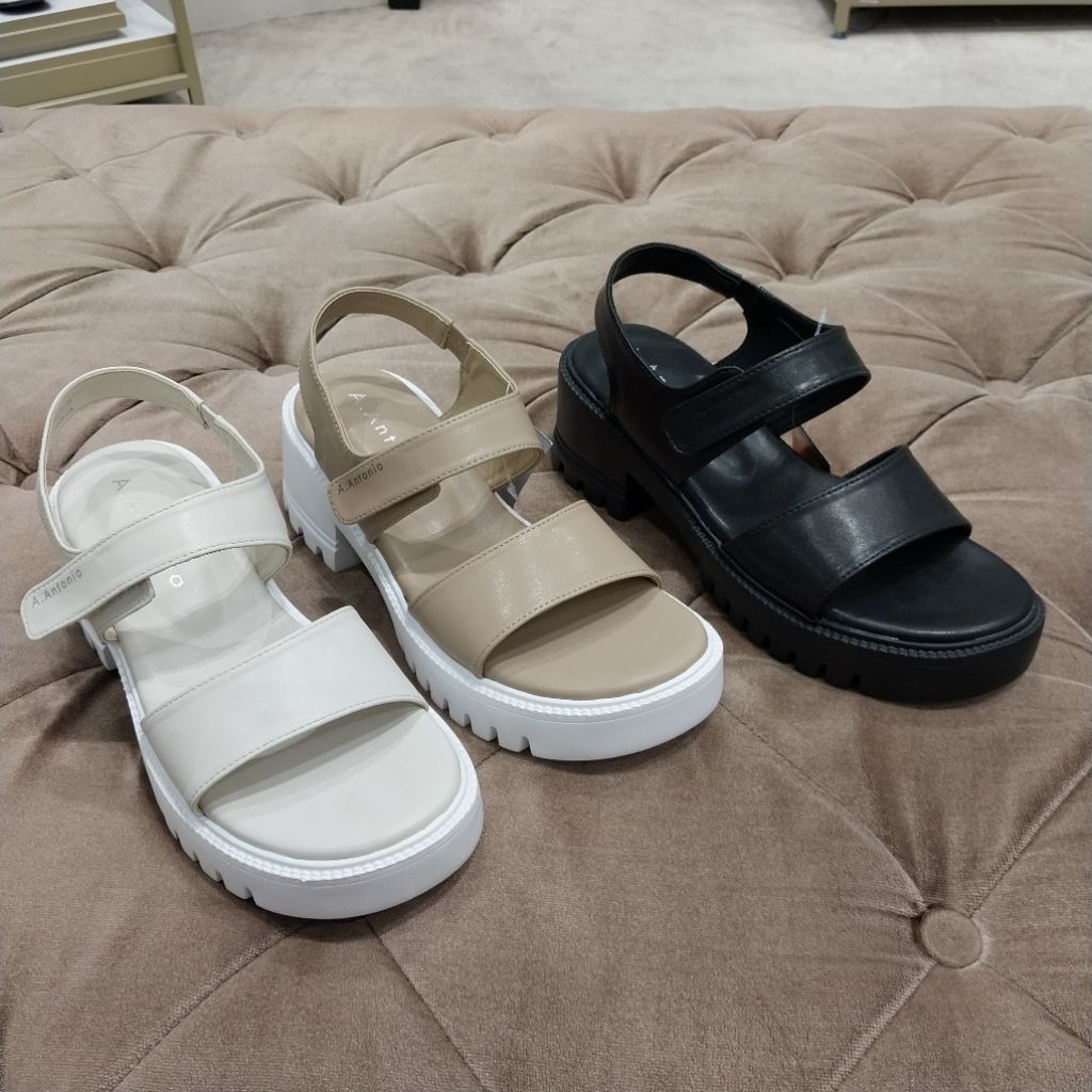 A.ANTONIO sandal tali wanita heels 7cm ori