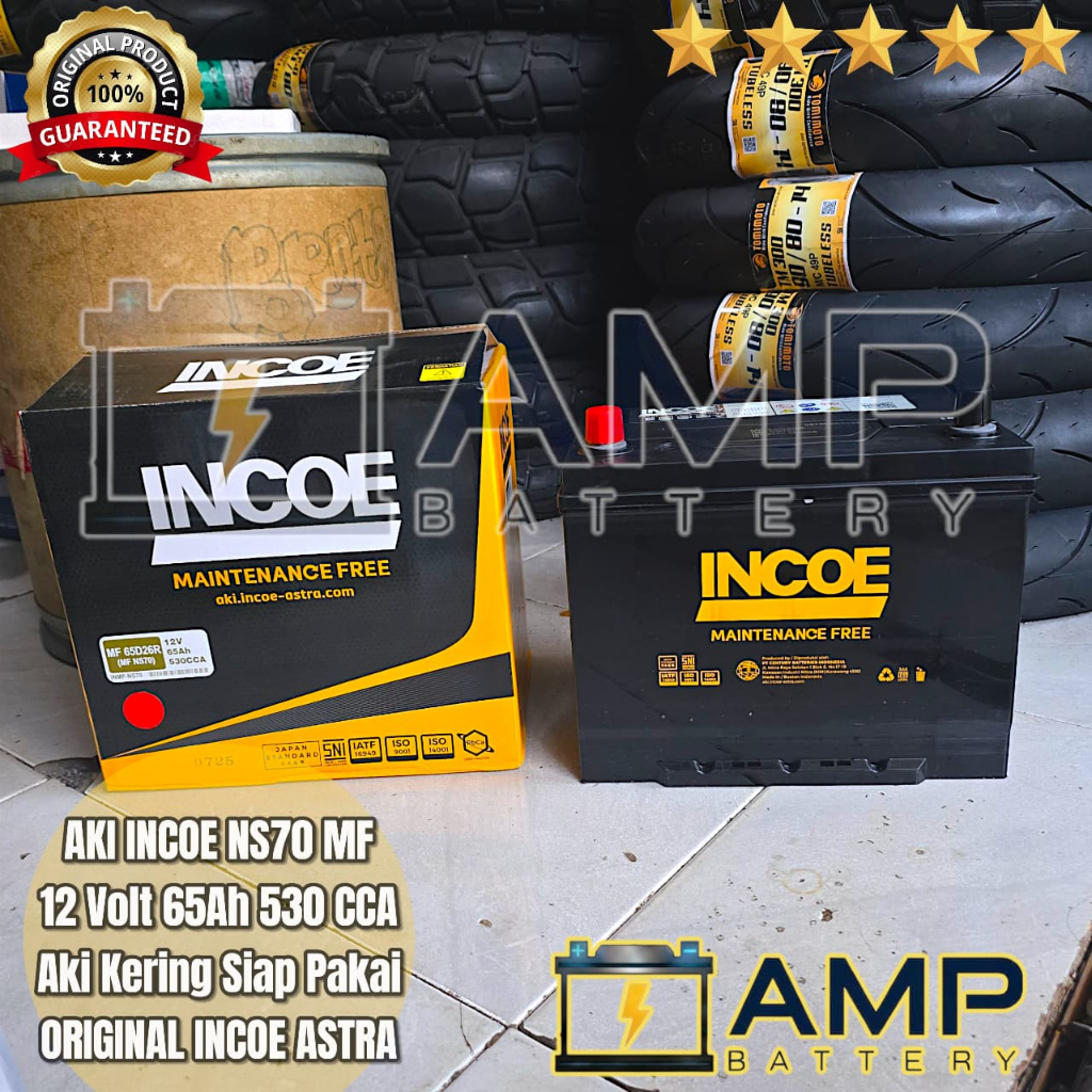 Aki Mobil Incoe NS70 65D26R MF 65Ah Original