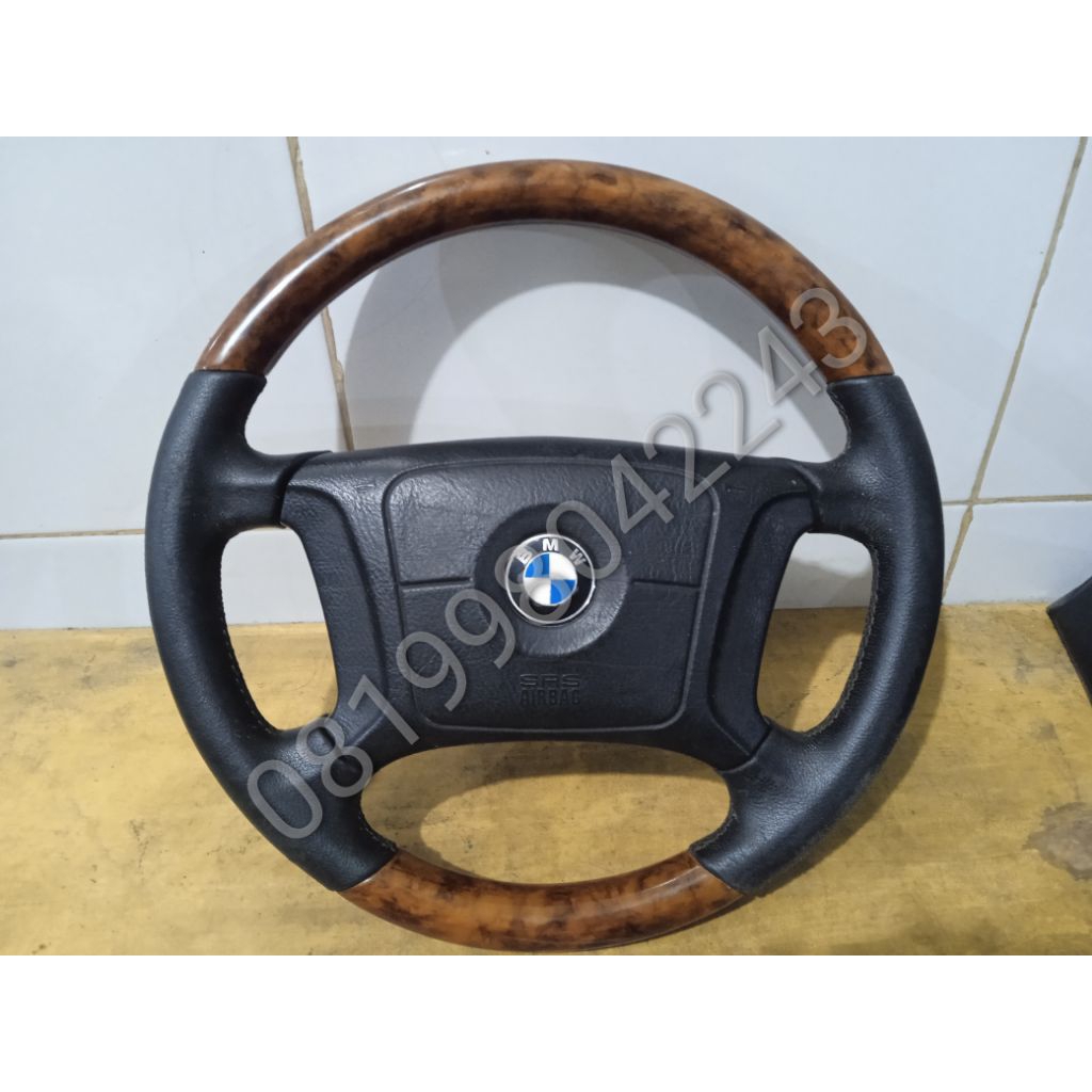 BMW E36 Original Steering Wheel Wood Style model kayu ori airbag facelift stir setir mobil