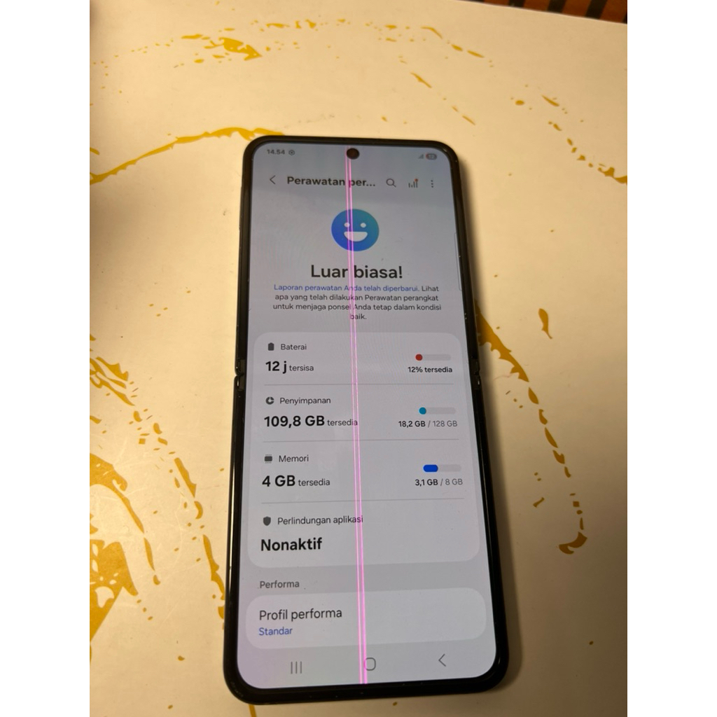 samsung z flip 4 8/128 minus lcd