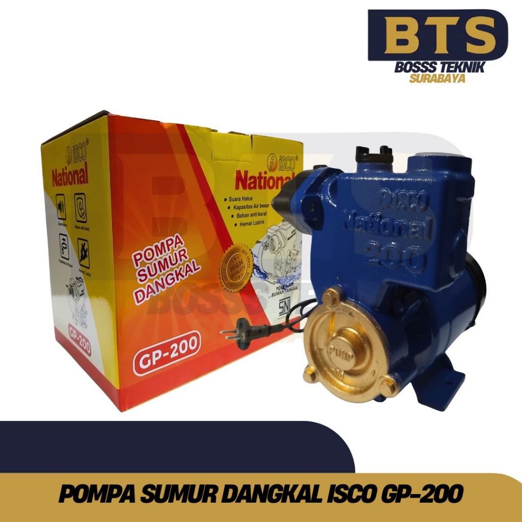 POMPA AIR NATIONAL ISCO GP 200 / POMPA SUMUR DANGKAL ISCO NATIONAL GP 200 POMPA AIR / ISCO - POMPA A
