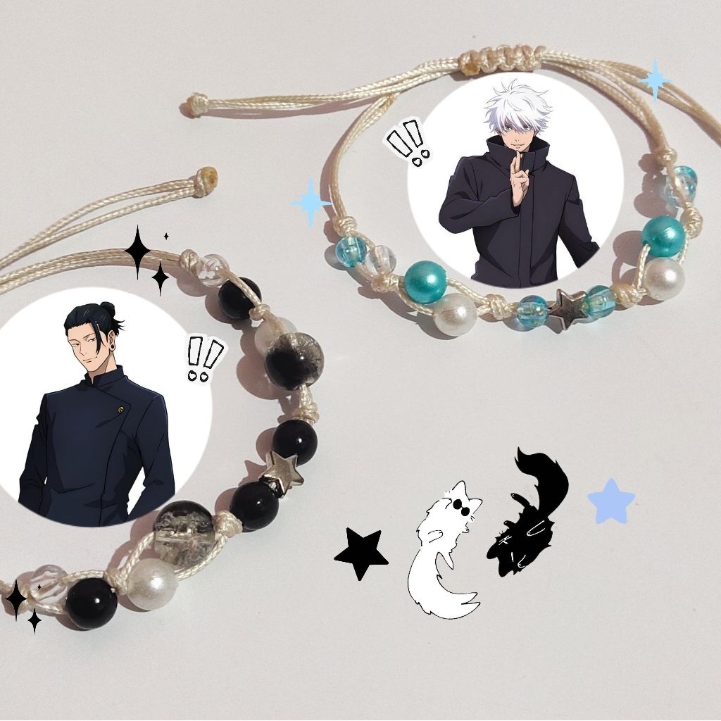 [Aliaaabeads] Satosugu gelang manik couple satoru gojo suguru geto jujutsu kaisen simpel lucu