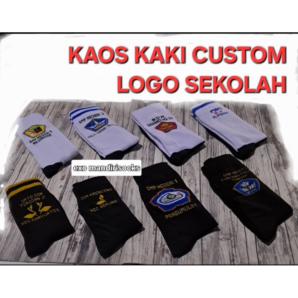 kaki sekolah custom kaos kaki sekolah custom (logo) custom (logo)
