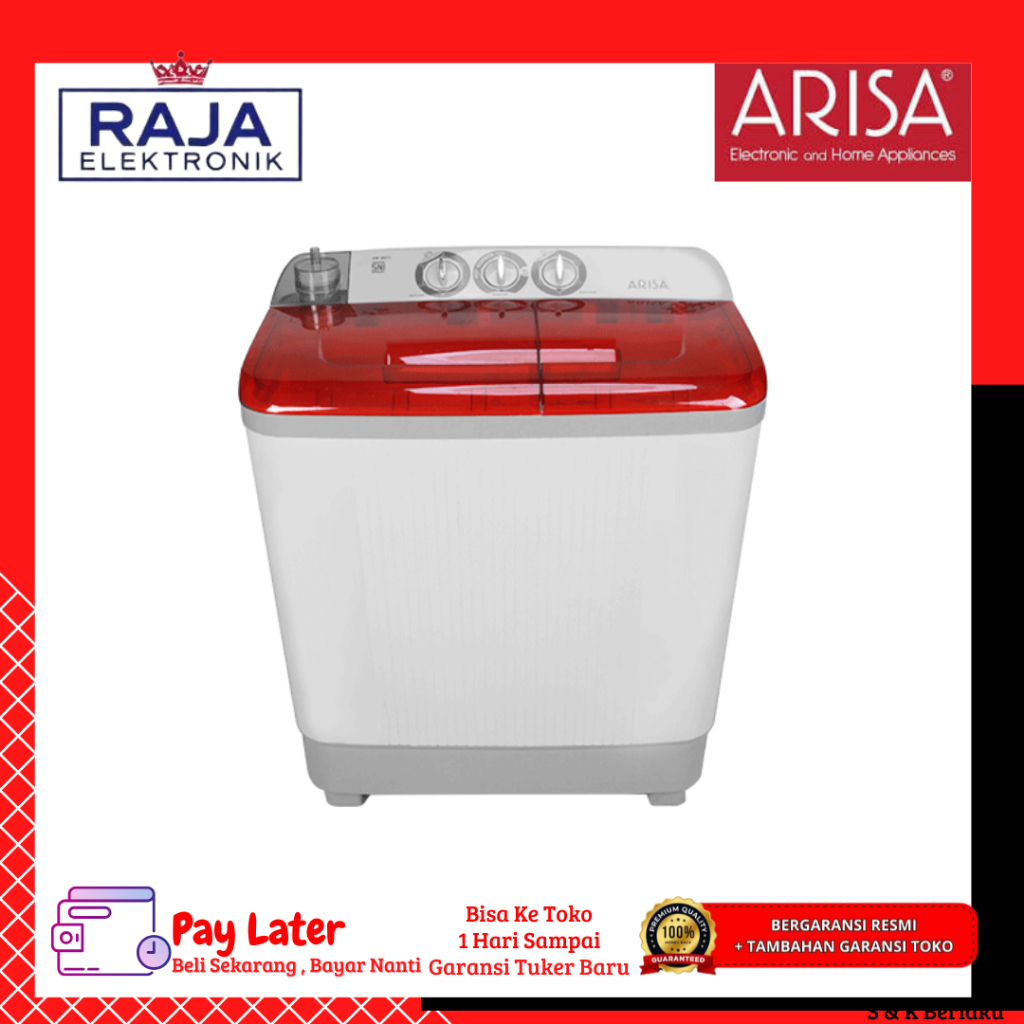 ARISA Mesin Cuci 2 Tabung 8 KG - AW 8875