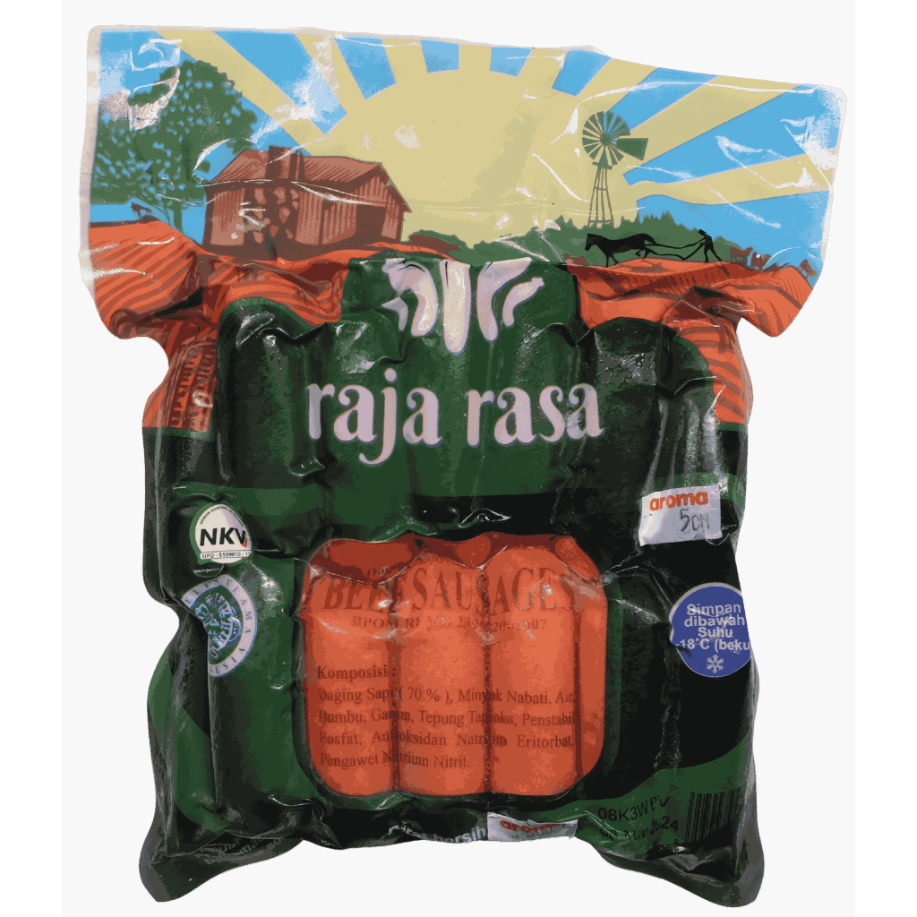 Raja Rasa Beef Sausages (Sosis Sapi) 5 cm - 250gr