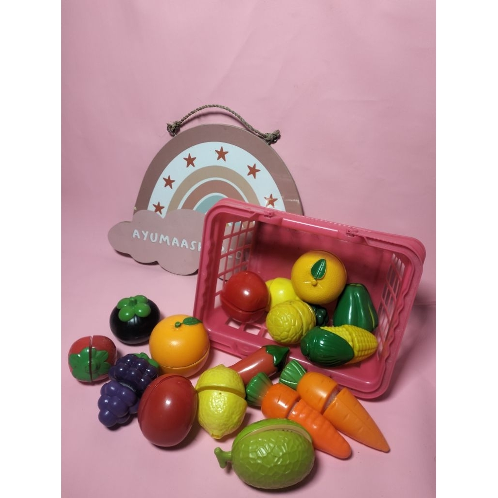 mainan buah potong preloved