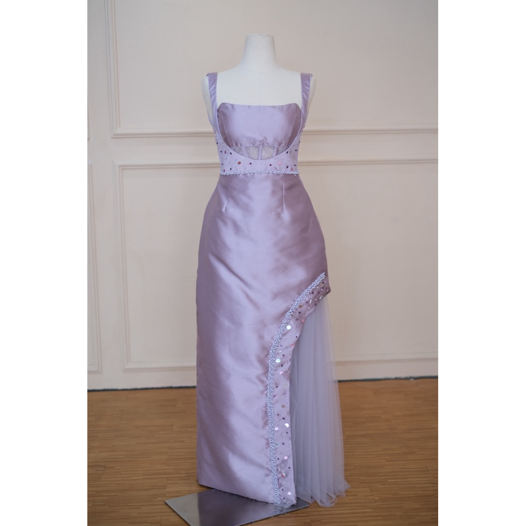 party gown lilac/ gaun pesta lilac premium