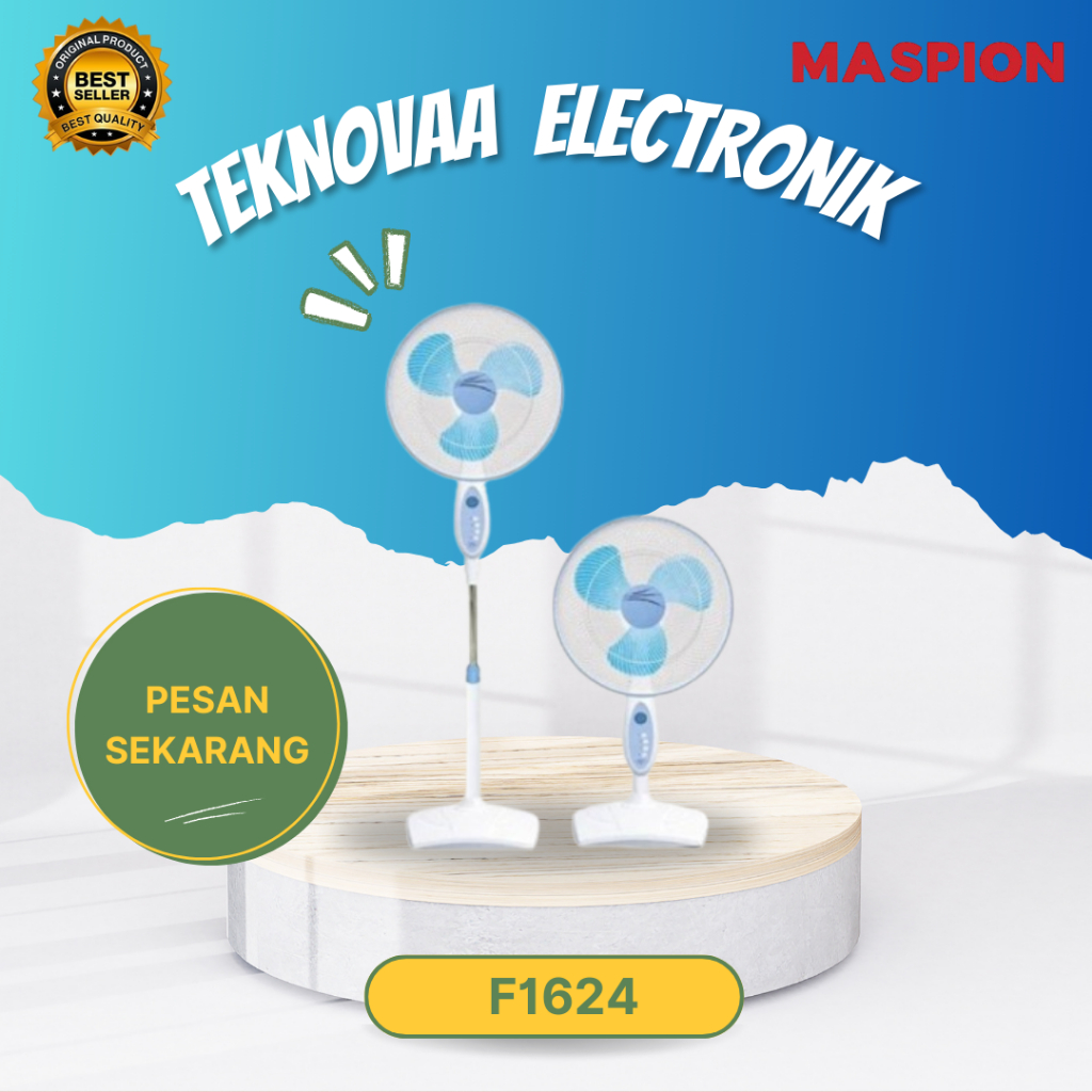 MASPION KIPAS ANGIN  F1624 16 Inch (3 in 1) STAND FAN MASPION/F1624/F-1624/F 1624 S/ORIGINAL/GARANSI