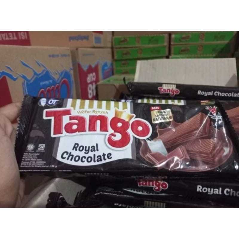 PROMO TANGO WAFER 1DUS ISI 24 TANGO ROYAL CHOCOLATE ENAK RENYAH DAN IDEAL UNTUK HAJATAN DAN CEMILAN 