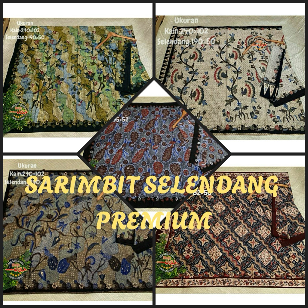 KAIN BATIK TULIS MADURA SARIMBIT PREMIUM SUPER free SELENDANG
