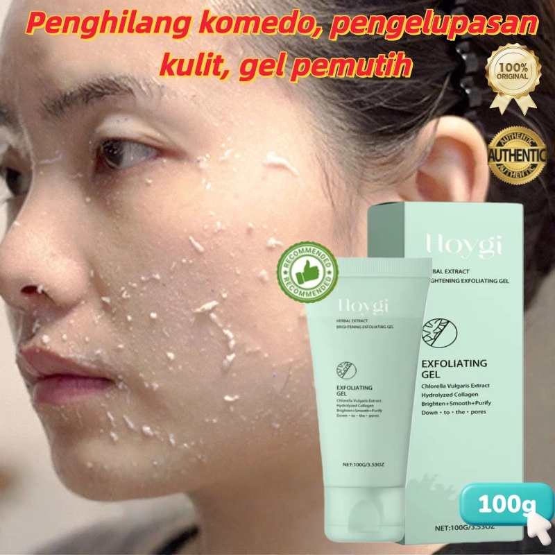 Hoygi Exfoliating Gel 100g Face Eksfoliasi Wajah Blackhead Cleaner  Exfoliating Whitening Gel  Penge