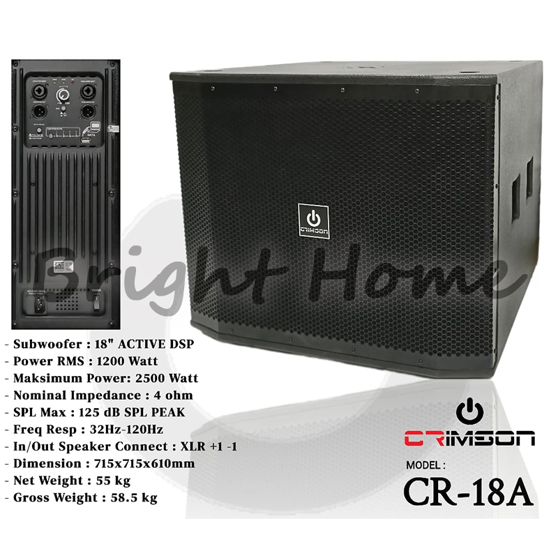Subwoofer Aktif 18 Inch CRIMSON CR-18A Speaker Active