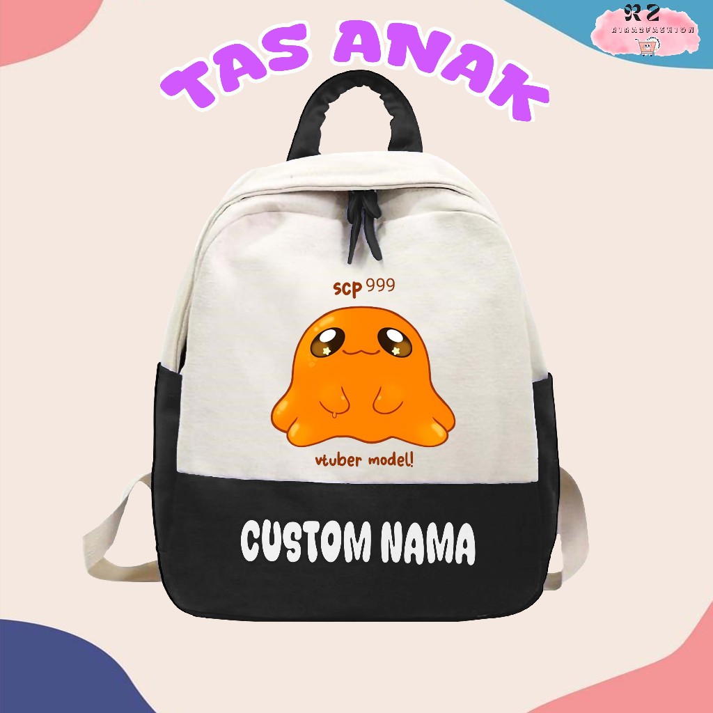 [FREE NAMA] Tas Ransel Backpack Anak Sekolah TK/SD Motif KARAKTER SCP 999 Bahan Premium UNISEX