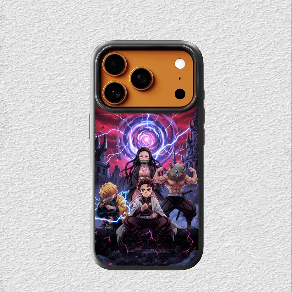Case Hybrid Casing Softcase iphone 17 16 15 14 13 12 11 Pro Max Mini Plus X Xs Max XR Demon Slayer S