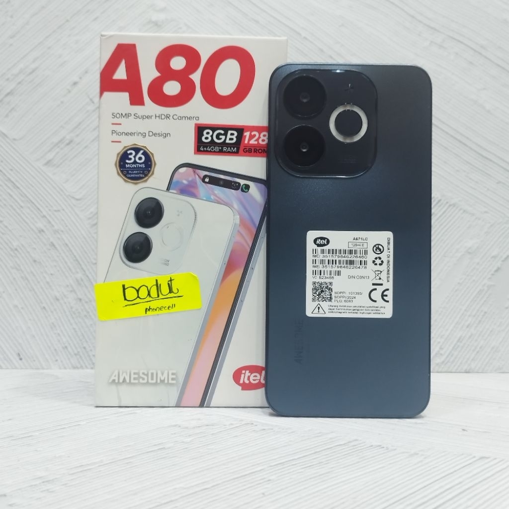 ITEL A80 4/128GB HANDPHONE BEKAS SECOND FULLSET