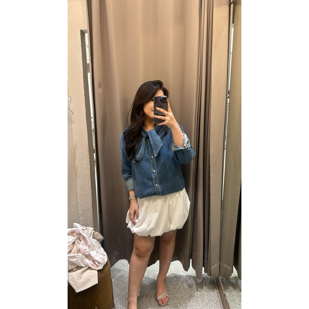 this is april denim top