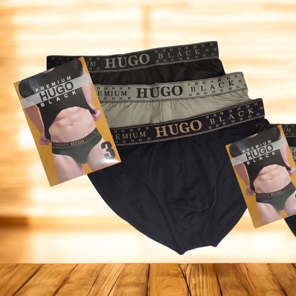 TERACOTTA19 - Celana dalam pria HUGO SELECTION/HUGO BLACK Size M-XL [3 PCS]