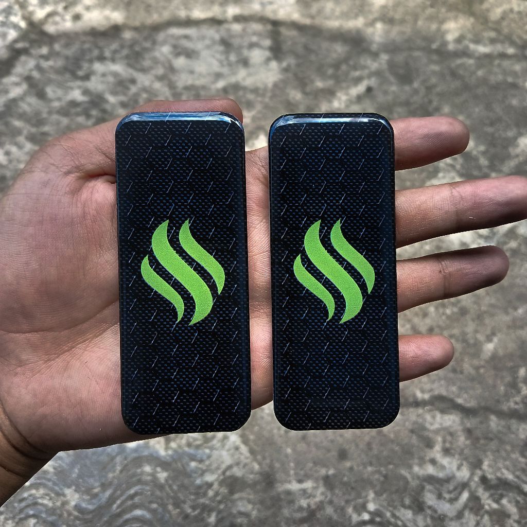 Tutup Body Batrai Panel T99 Black Carbon Hexa Logo Hijau Glossy