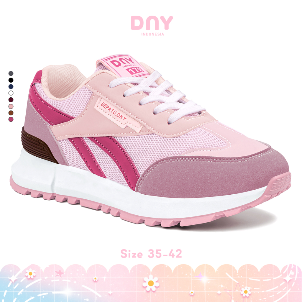 Sepatu DNY Sepatu Olahraga Wanita Spatu Sneakers Perempuan Sepatu Sport Wanita Running Shoes Import