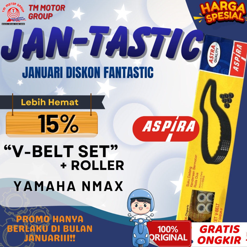 V-BELT SET YAMAHA NMAX ORIGINAL ASPIRA