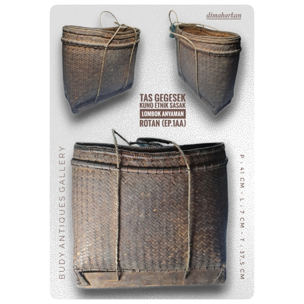 Tas Gegesek Kuno Etnik Sasak Lombok Anyaman Rotan - Ep.1AA