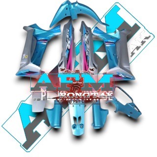 PROMO Paket Body Full Set Yamaha Fiz R FizR F1z R Vega R Lama Old Warna Biru Kombinasi Silver Glossy