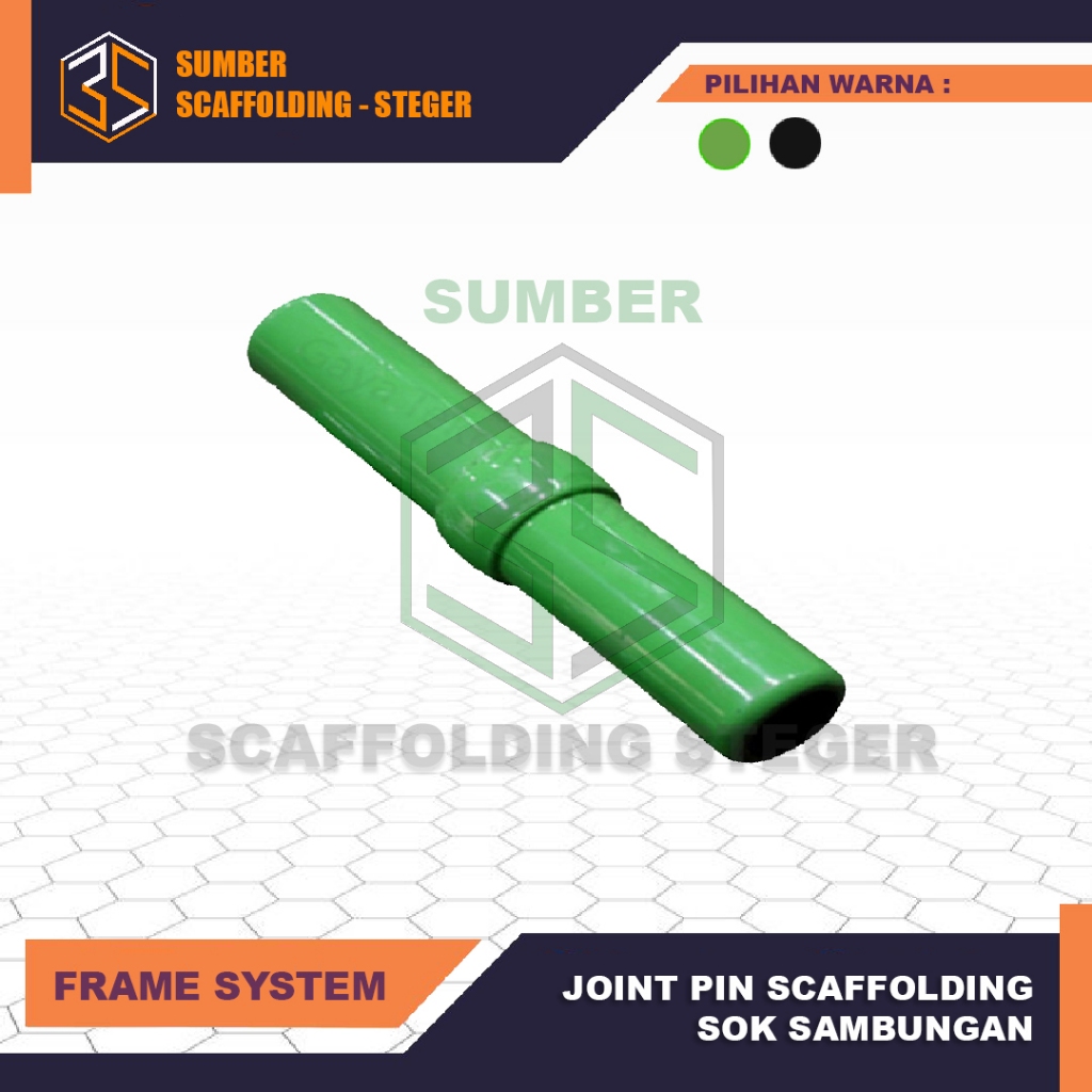 Join Pin, Sok Sambungan Steger Scaffolding Bahan Besi Hitam Berkualitas Kuat & Kokoh Standar SNI