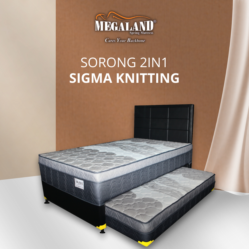 Kasur 2in1 Megaland Springbed - Sigma Knitting | Kasur Sorong | Full Set