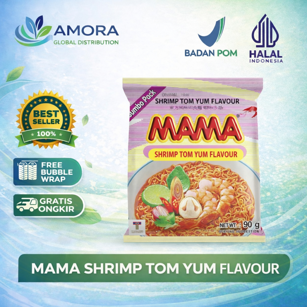 MAMA Shrimp Tomyum / Tomyum 90gr Oriental Style Instan Noodle - Mie Instan Thailand Tomyam Tom Yum J