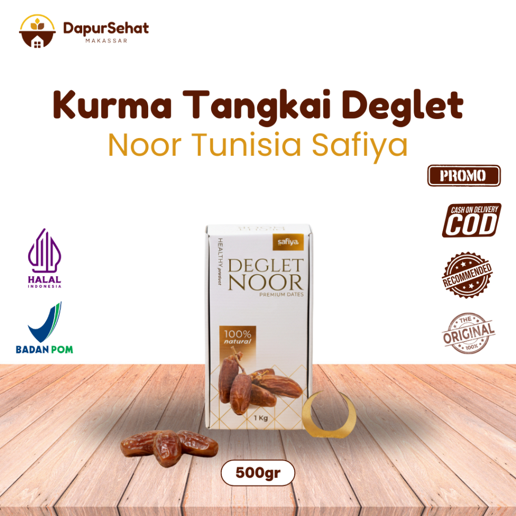 Kurma Tangkai Deglet Noor Tunisia 1 Kg | Palm Fruit Kurma Tunisia Asli Kualitas Premium COD Makassar