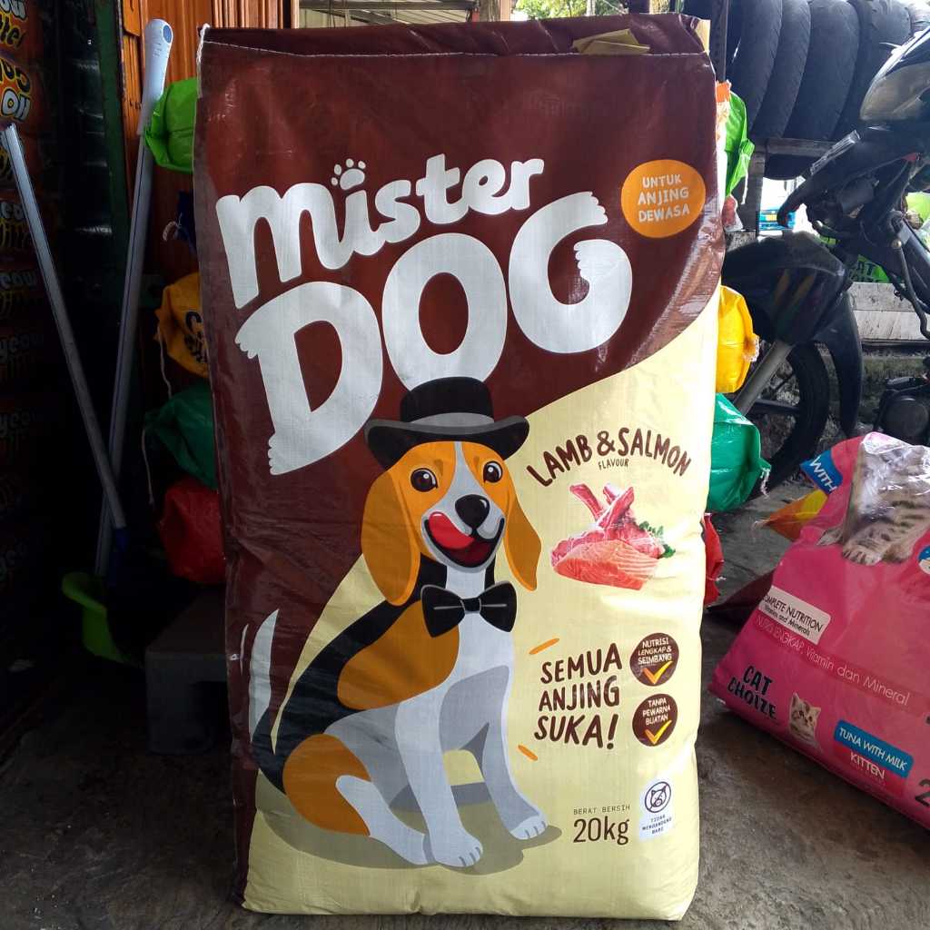 Mister Dog Lamb & Salmon 20kg Frespack - Dog Food/makanan Anjing Dewasa GRAB/GOJEK