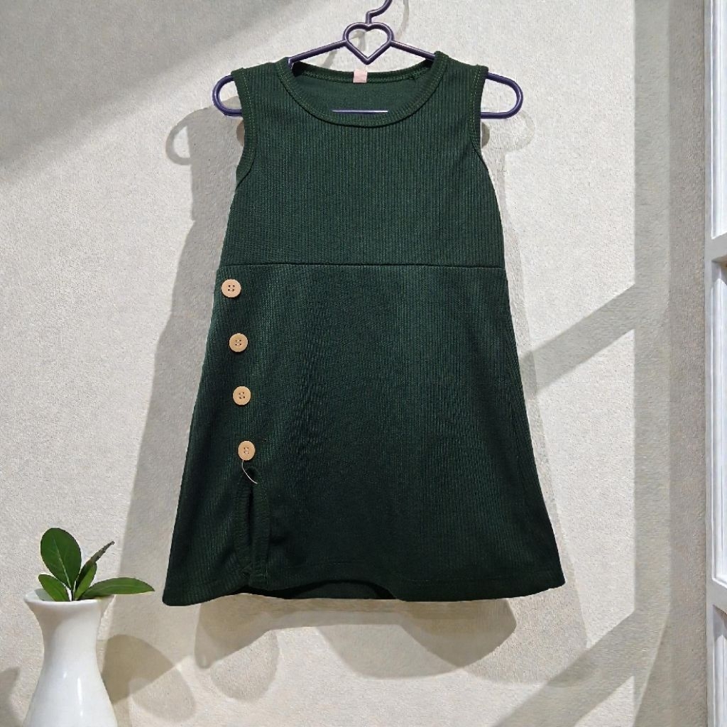 MADAM-Preloved Dress Anak Kutung Hijau Botol