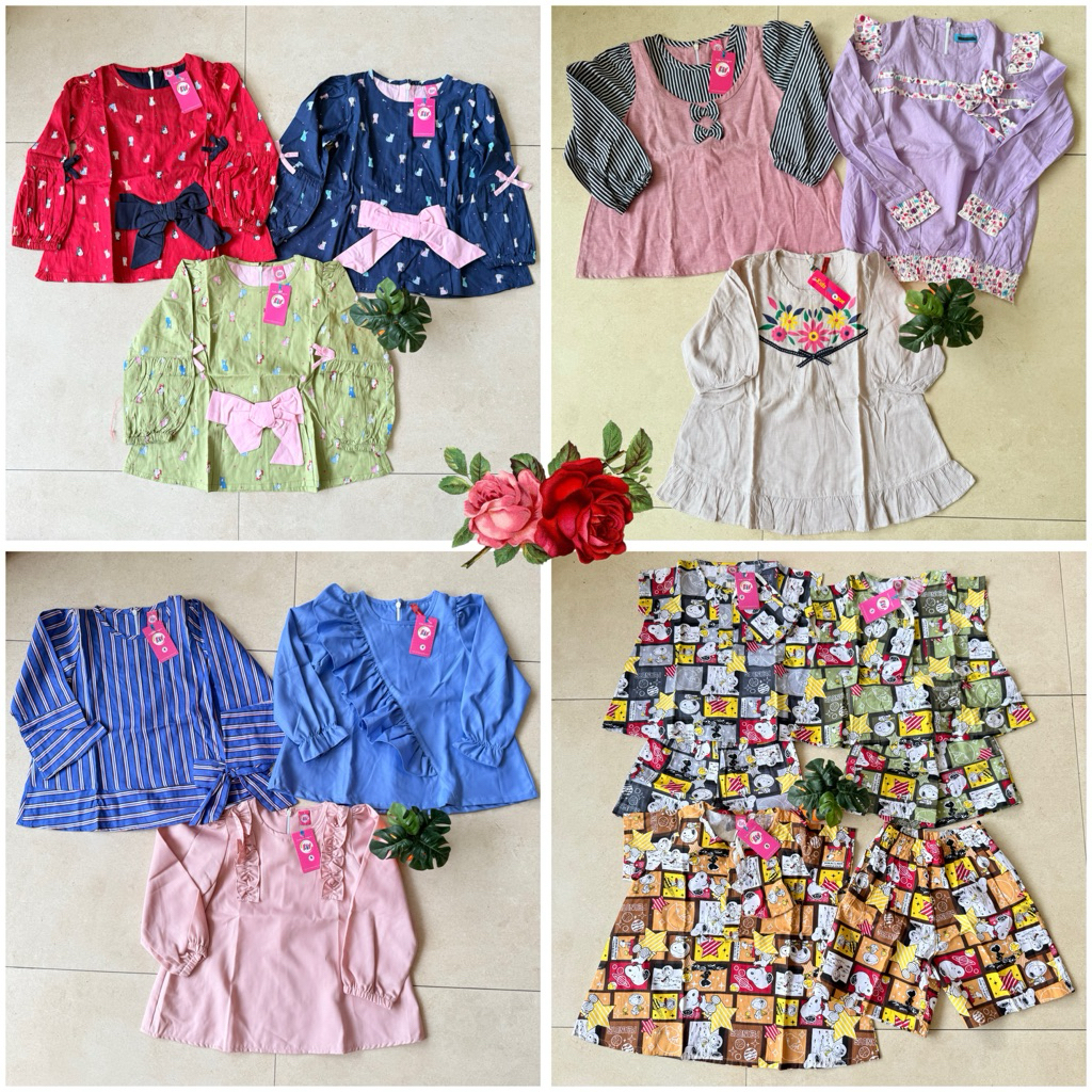 Atasan KIV Kemeja Blouse Anak Perempuan