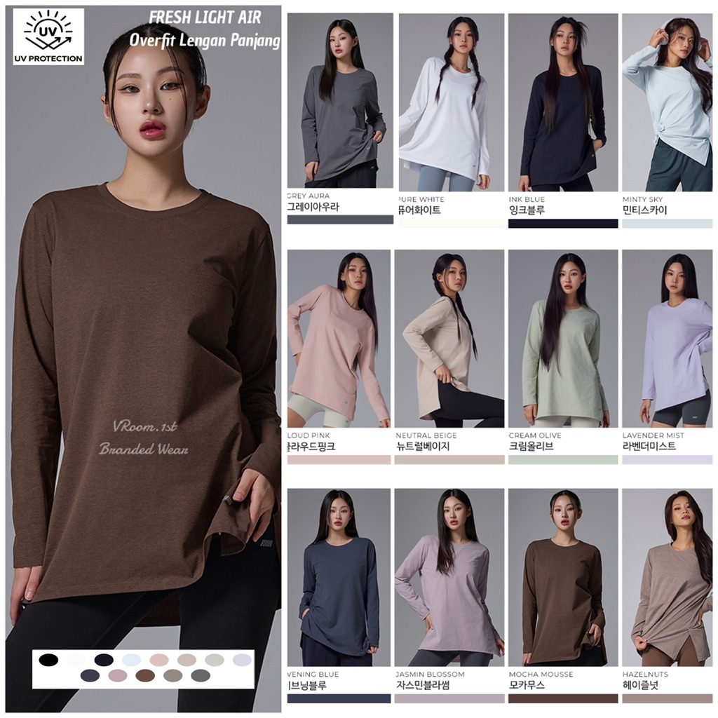 [ STL 20 ] RUNNING KAOS LENGAN PANJANG OLAH RAGA ANTI UV STL - FRESS LIGHT AIR OVERFIT