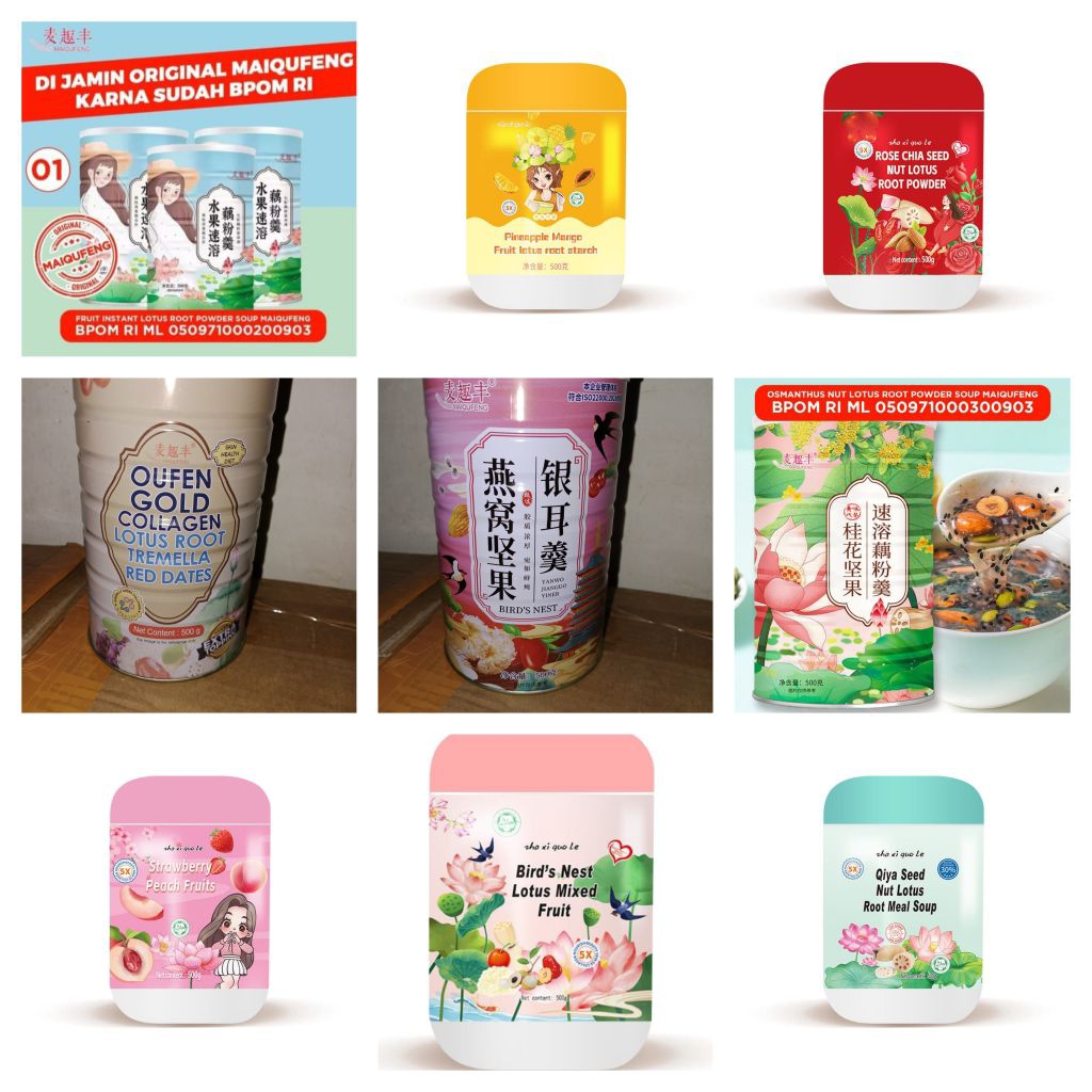 Oufen Lotus Root Powder Special Collagen/ Bubuk Akar Teratai