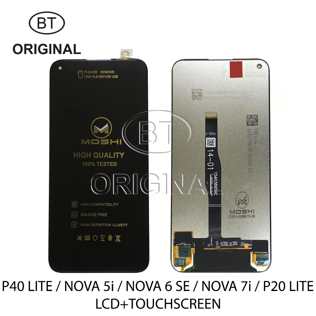 LCD FOR HUAWEI P40 LITE - NOVA 5i - NOVA 6 SE - NOVA 7i - P20 LITE - MOSHI