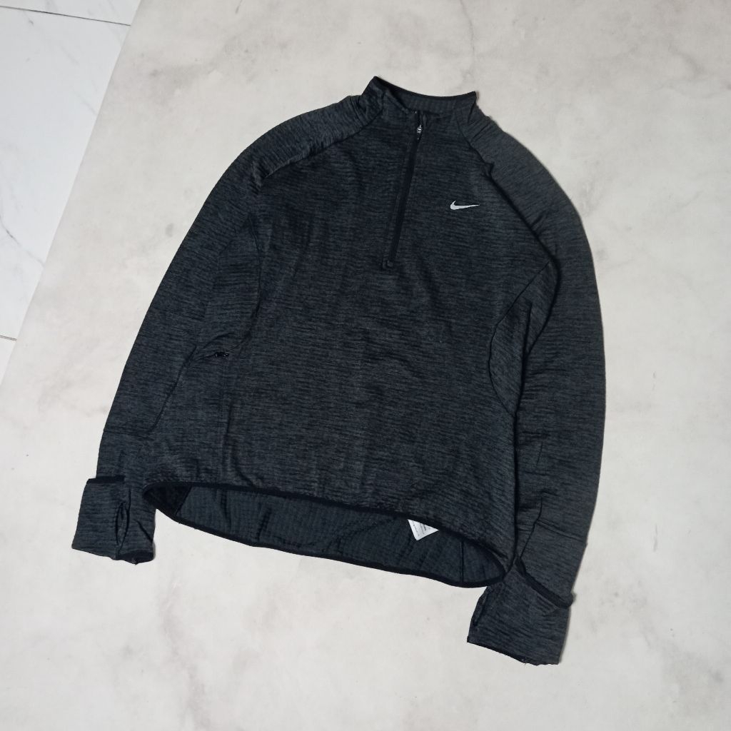 Jaket Running Nike Element Sphere Half-Zip Shirt Thermal Pria Wanita Second Bekas