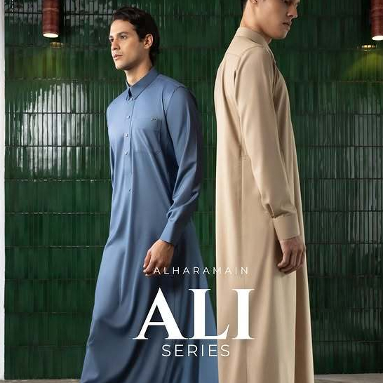 JUBAH ALHARAMAIN THOBE ALI SEMIWOL - Gamis Premium Kerah Kemeja Pria Remaja Dewasa Al Haramain WOLL