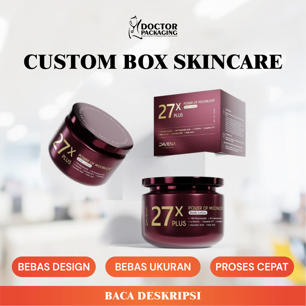 Cetak Kemasan Box / Dus Skincare Custom