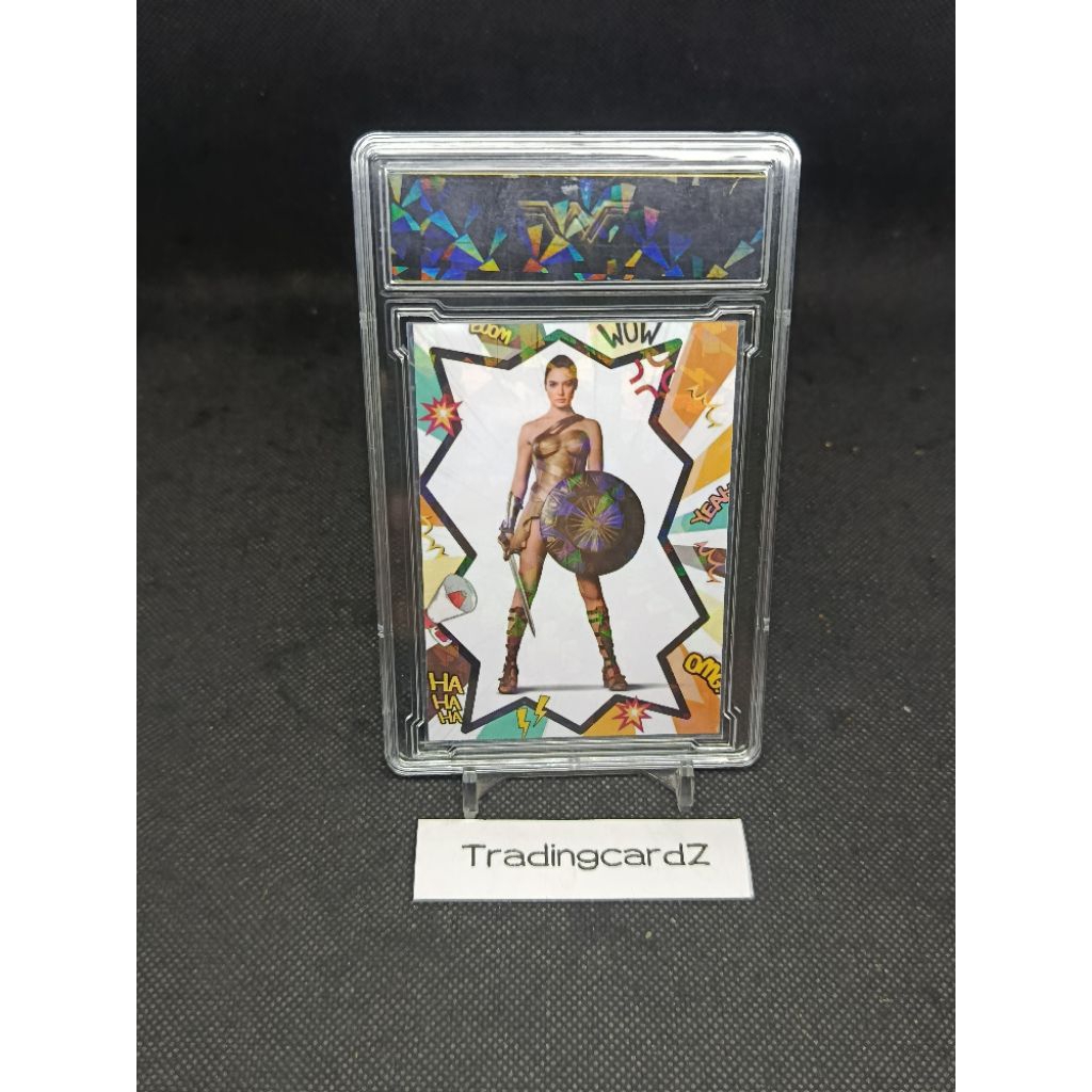 Trading card 2025 fans made card Holo Craked Ice Kaboom Wonder Woman #NNO (slab label +sleeve Holo s
