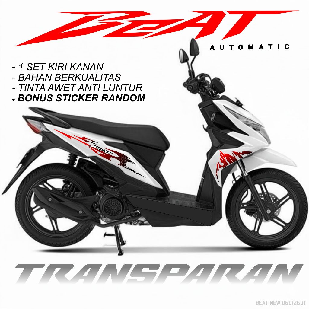 Striping Transparan Beat New 2016-2019 Stiker Variasi Beat Street / ESP Striping Beat Transparan